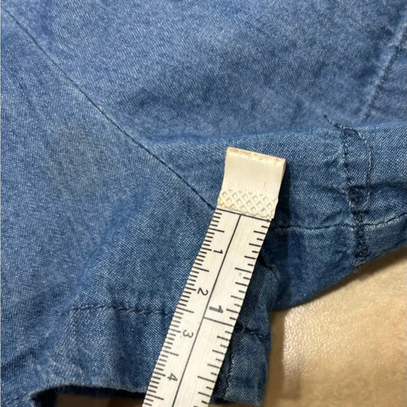 Charlotte Russe Denim Romper Shorts Size Small - Picture 7 of 11